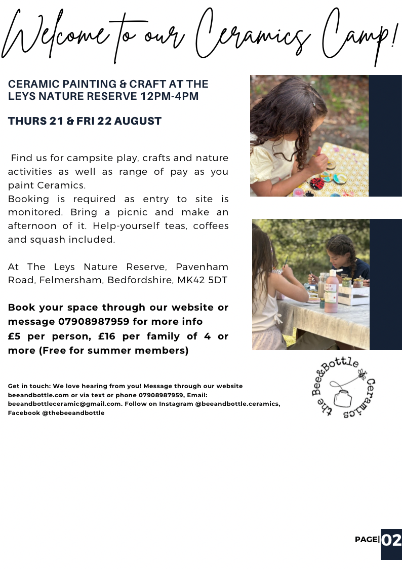 Ceramics Camp Booking