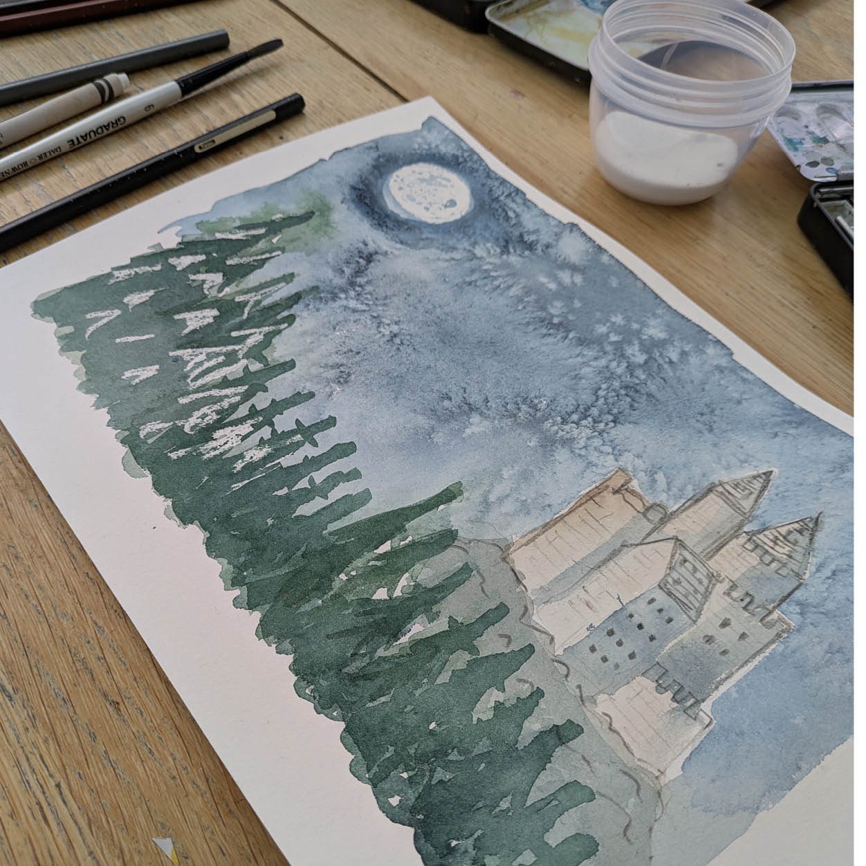 Watercolour Workshop - Wizard School & Potions by Sarah Patel Designs