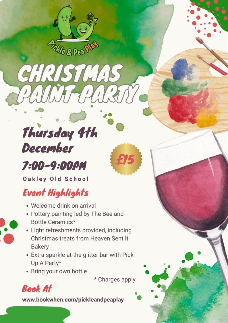 Pickle and Pea Paint Party - Thursday 4 December
